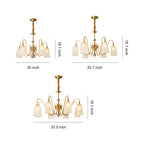 Brass Vintage Chandelier Ornate Classic Glass Ceiling Lights