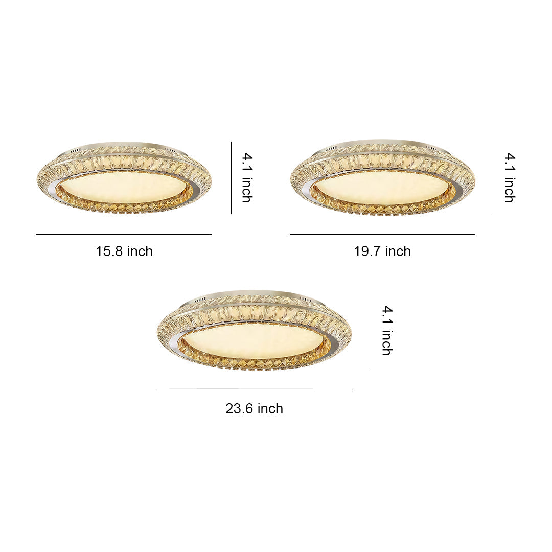 Flush Mount Crystal Ceiling Lights Luxury Eye-Protecting Lamp