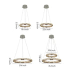 Luxury Modern Chandeliers Round Ring Crystal Ceiling Lights