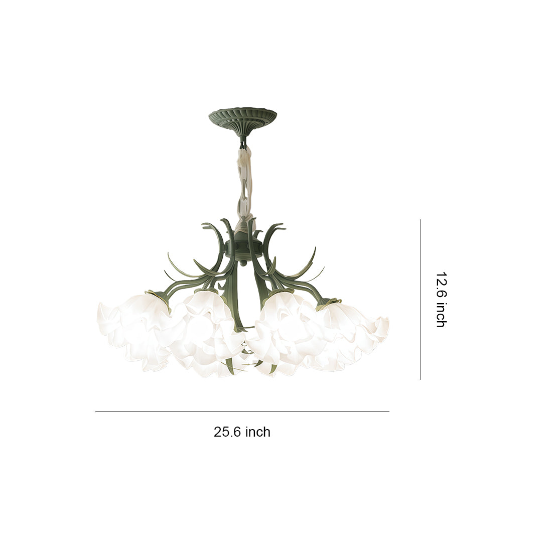 Vintage Flower Chandelier Gorgeous Lily of the Valley Ceiling Light