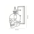 Skull Wall Sconce Glass Shades Wall Lights Industrial Metal Light