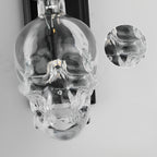 Skull Wall Sconce Glass Shades Wall Lights Industrial Metal Light