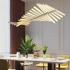 [Open-Box]Waves Fishbone Strip Stepless Dimming LED Nordic Chandelier Pendant Light