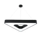 Black Modern Chandeliers Creative LED Triangular Ceiling Light