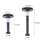 Sleek Black Solar LED Lawn Light Contemporary Outdoor Path Lighting