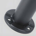 Sleek Black Solar LED Lawn Light Contemporary Outdoor Path Lighting