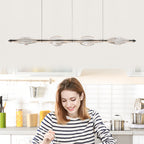 Crystal Pendant Lights for Kitchen Island Modern Minimalist LED Light