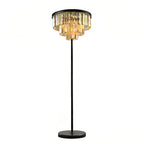 Floor Crystal Lamp American Glamorous Decorative Standing Luxury Light