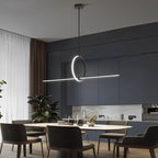 Geometric Pendant Light Fixture Ring Linear Ceiling Light