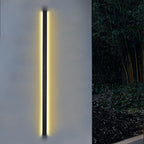 Long Black Outdoor Lights Modern LED Linear Wall Light