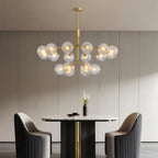 Luxury Modern Chandeliers Solid Copper Glass Ceiling Light