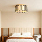 Drum Ceiling Light Flush Mount American Vintage Round Unique Lights