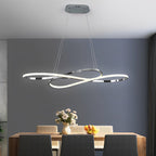 [Open-Box] Wavy Double 8-shaped LED Stepless Dimming Nordic Chandelier Hanging Lamp