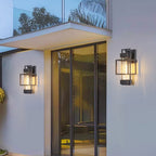 Waterproof Iron Art Black Outdoor Sconces Vintage Style