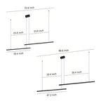 Double Hanging Pendant Lights Minimalist Black Linear Ceiling Light