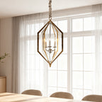 Brown Pendant Lights Rustic with an Open Frame Charming Ceiling Light