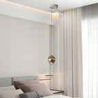 Small Metal Ball 3 Step Dimming LED Modern Pendant Lights with Spotlights