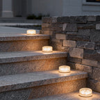 4-PCS Small Step Lights LED Round Ice Brick Step Atmosphere Light