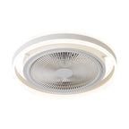 Round Dimming LED Modern Inverter Bladeless Ceiling Fan with Lights