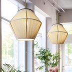 Japanese Style Pendant Lights Braided Hemp Rope Ceiling Light