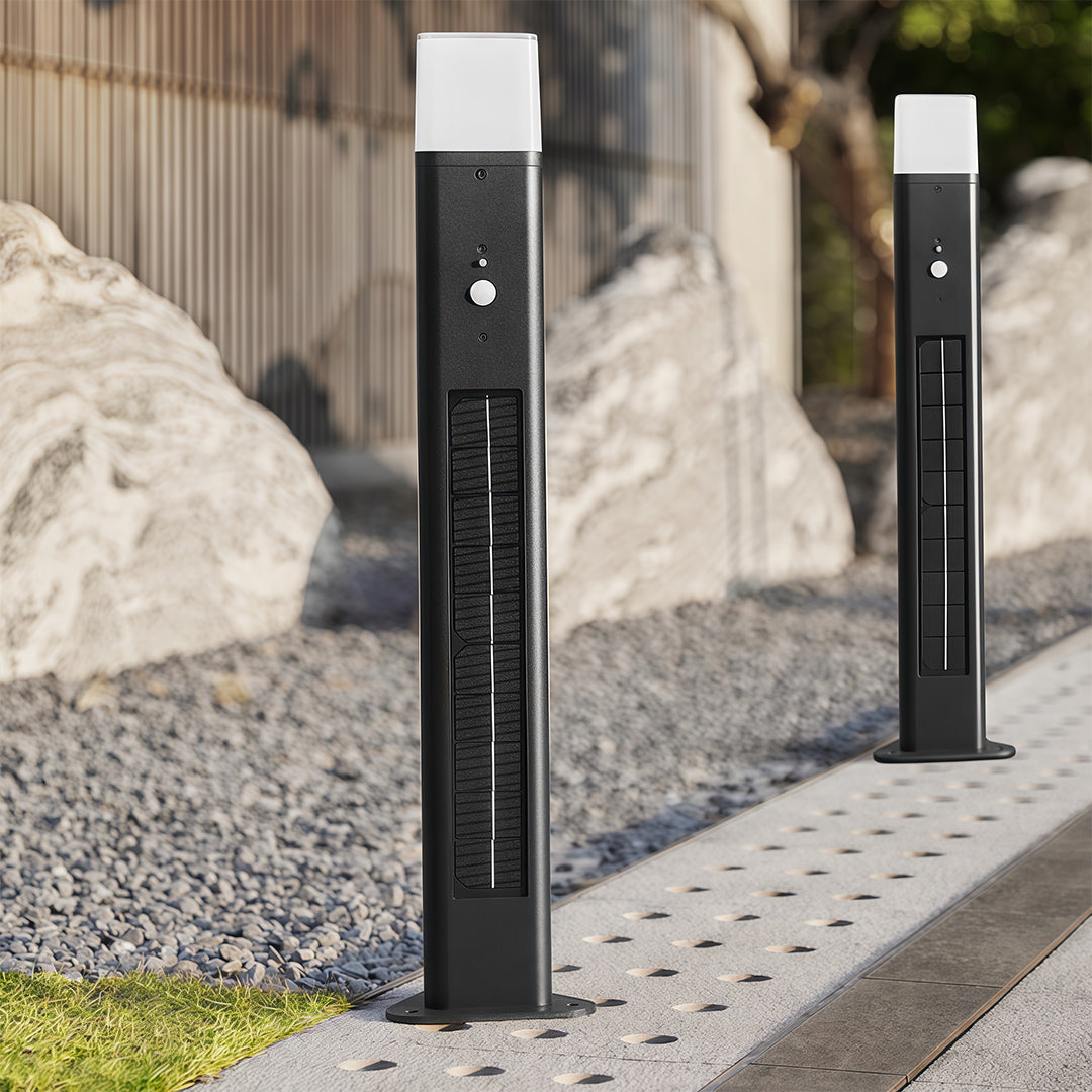 Solar Bollard Lighting Outdoor Garden Aluminum Lamp
