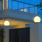 Solar Bubble Lunar Post Light Waterproof Globe Outdoor Lantern Gate Light Outdoor Lamp Landscape Light