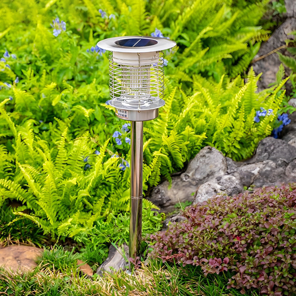 Solar Light Bug Zapper Solar Garden Purple-Light Mosquito Killer Lamp
