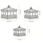 Solar Column Pillar Lights European Square Outdoor Lamp