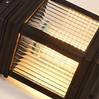Solar Garden Post Lights Vintage Grille Fence Light