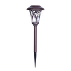 Solar Glass & Metal Stake Lawn Lights LED Retro Modern Waterproof Lighting