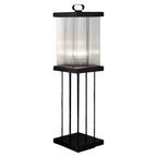 Solar Lanterns for Garden Square Ripple Waterproof Black Light