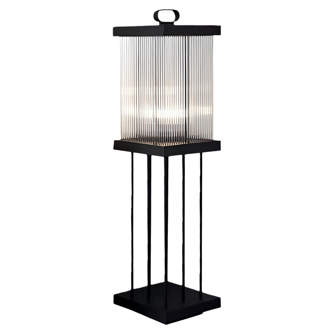 Solar Lanterns for Garden Square Ripple Waterproof Black Light