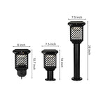 Black Landscape Lighting Solar-Powered Waterproof Stainless Steel