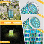 Colored Landscape Lights Solar Glass Mosaic Cup Lamp