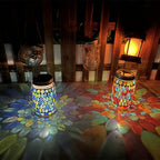 Colored Landscape Lights Solar Glass Mosaic Cup Lamp