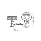 Solar Motion Sensor Lamp Adjustable Outdoor Wall Light