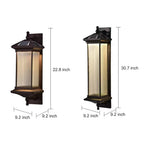 Solar Outdoor Lights Wall Mount Striped Glass Waterproof Lamp