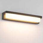Black Outdoor Porch Lights Rectangular Waterproof Light