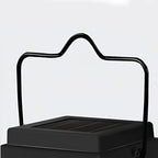 Candlestick Lantern Portable LED Black Solar Outdoor Lamp