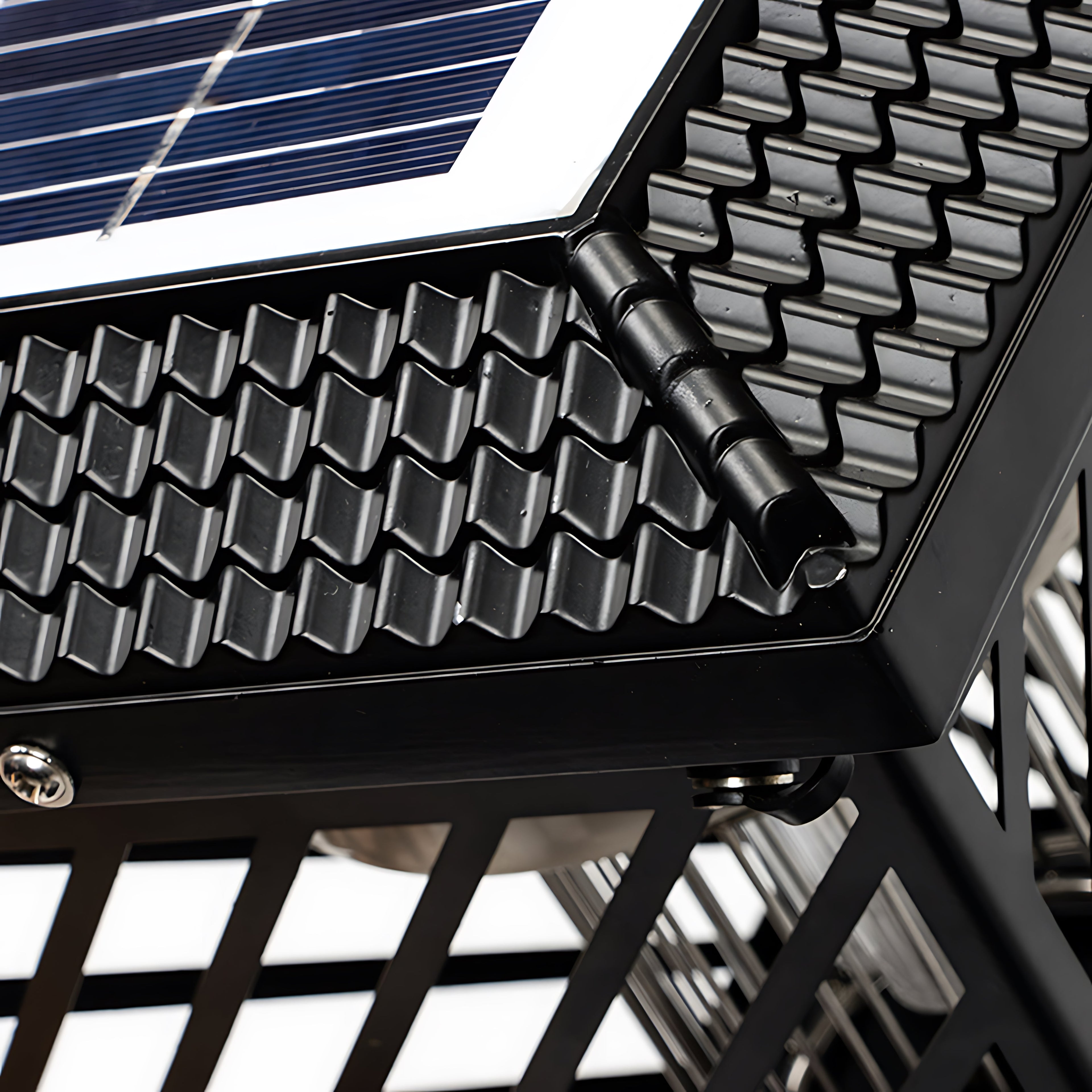 Black Landscape Lighting Solar-Powered Waterproof Stainless Steel