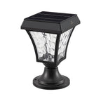 LED Solar Fence Post Cap Lights Waterproof Cast Lanterns Light