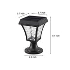 LED Solar Fence Post Cap Lights Waterproof Cast Lanterns Light