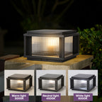 Waterproof Outdoor Pillar Solar Lights Retro Style