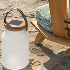 Solar Powered Camp Lantern Waterproof Teak Handle Light
