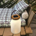 Solar Powered Camp Lantern Waterproof Teak Handle Light