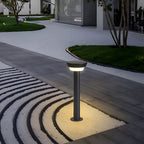 Solar Powered Garden Path Lights Black Cylindrical Light