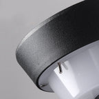 Solar Powered Garden Path Lights Black Cylindrical Light