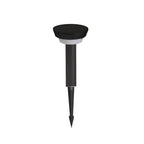 Solar Powered Garden Path Lights Black Cylindrical Light