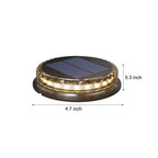 Solar-Powered LED Black Disc Pathway Lights - 4 Pack Outdoor Lighting