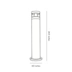 Solar Powered LED Bollard Lights Black Waterproof LED Landscape Light